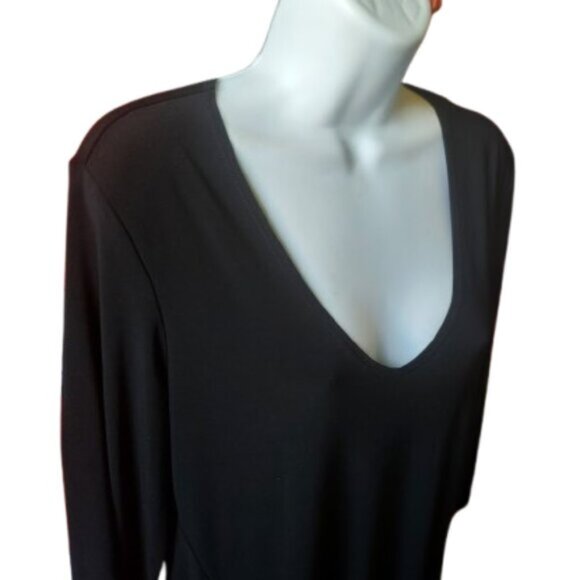 Black Tunic Top Size Large - Picture 2 of 2